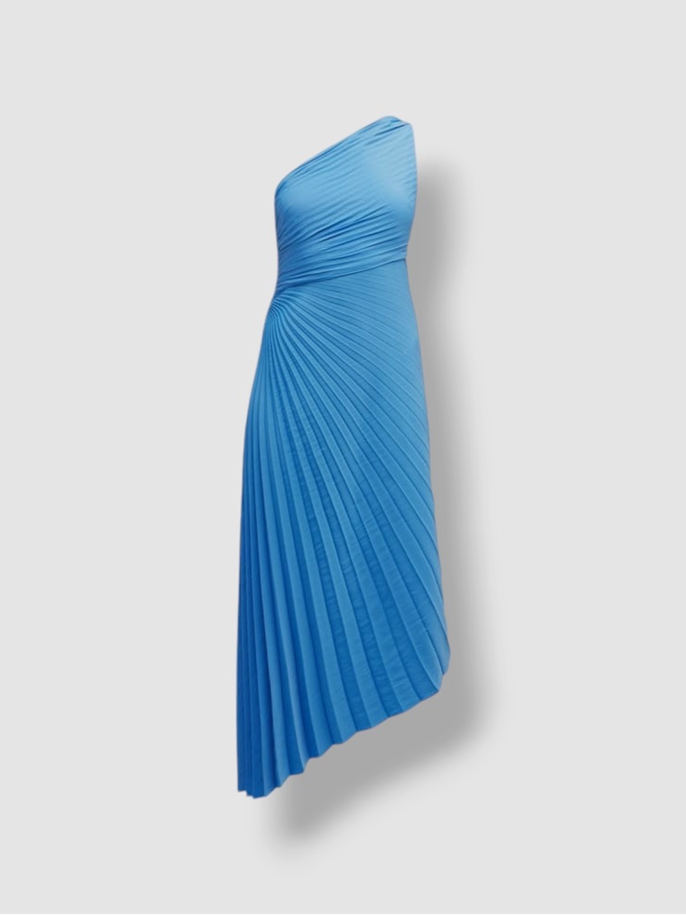 A.L.C. Delfina One-Shoulder Pleated Midi Dress
